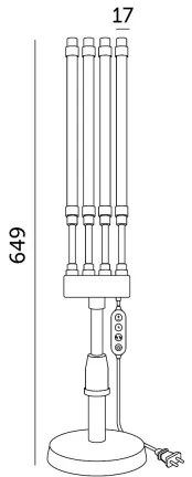 Lampada da tavolo LED dimmerabile per la coltivazione di piante VITARO 4xLED/10W/230V nero