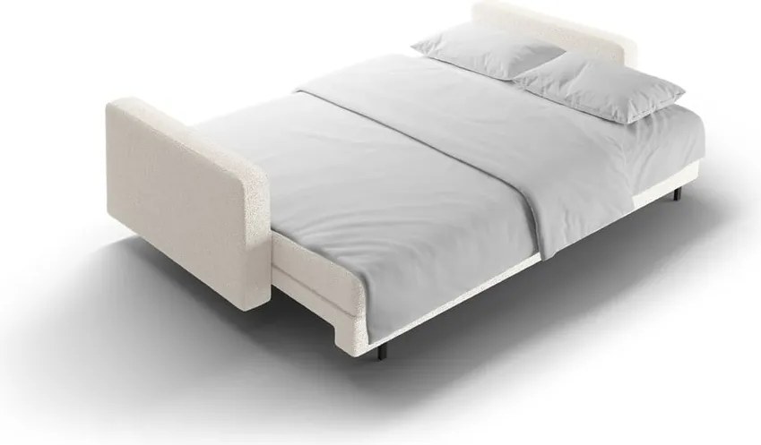 Divano color crema allungabile/con contenitore con rivestimento in bouclé 222 cm Bali – Cosmopolitan Design