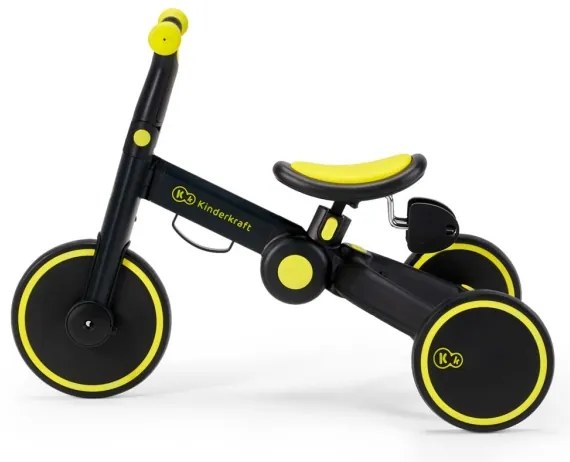 KINDERKRAFT 3v1 4TRIKE - Draisienne enfant jaune/noir