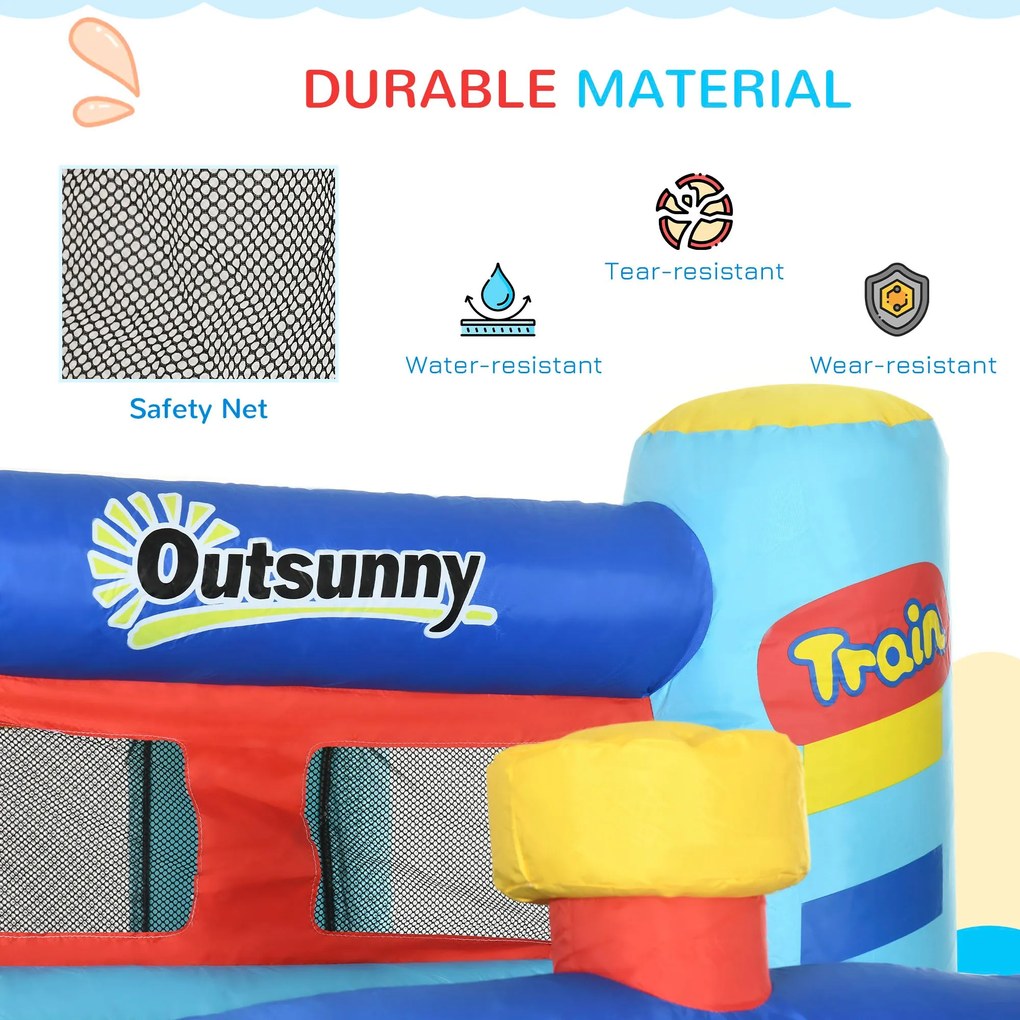 Castello Giostra Gonfiabile 435x245x200 cm con Scivolo Piscina e Pompa Multicolor...