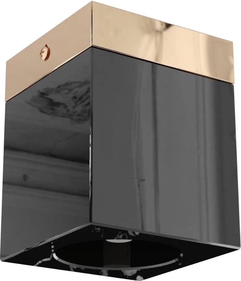 Open Design OR86300 - Faretto CUBO 1xG9/8W/230V nero/oro rosa