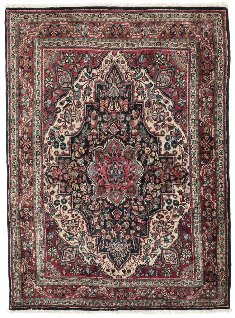 Sarouk Tappeto 140x100 (Iran) Annodato A Mano
