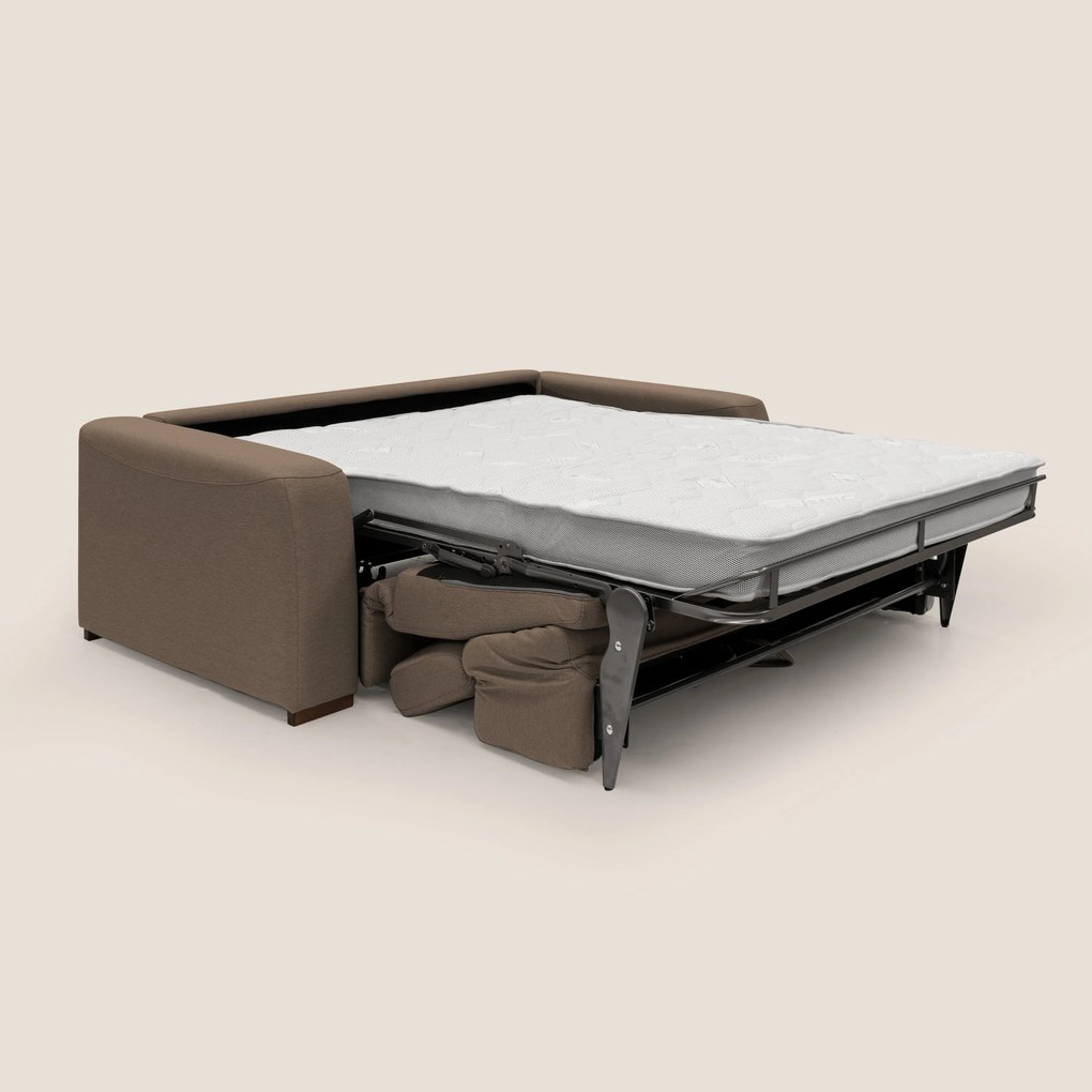 Poseidon divano letto + relax elettrico in tessuto smacchiabile impermeabile T05 marrone