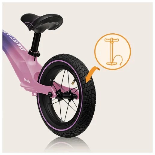 Lionelo - Bicicletta senza pedali BART AIR viola/rosa