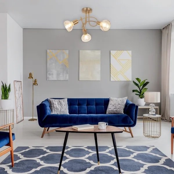 Rabalux 5548 - Lampadario fisso HOLLY 3xE14/40W/230V oro