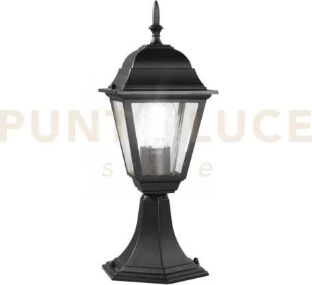 Lume-paletto roma nero 1 luce attacco e27 ip44 14,6x14,6x39cm in al...