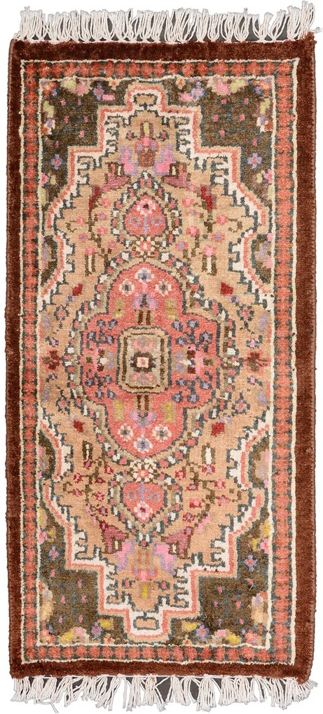 Agra Tappeto 30x60 Beige (Indian) Annodato A Mano