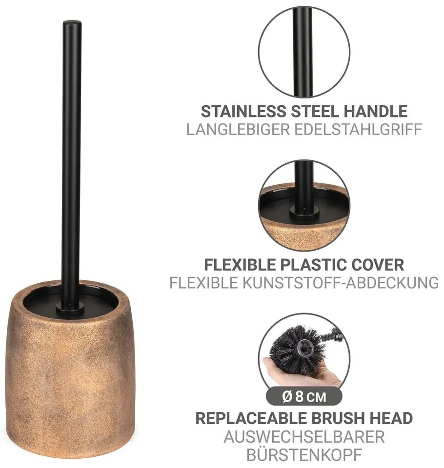 Scopino WC color bronzo in ceramica Tremea – Wenko