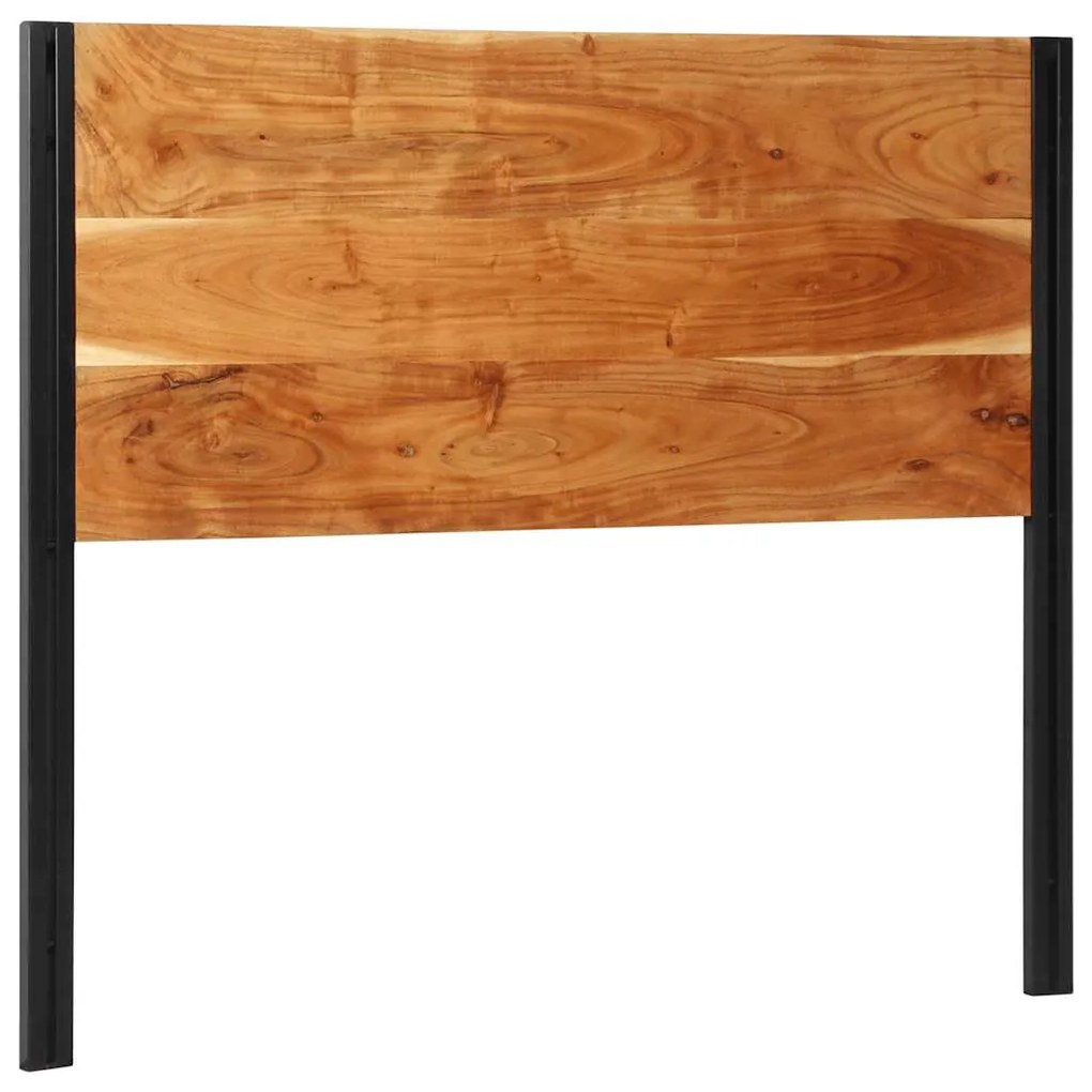 Testiera 120 Cm İn Legno Massello Di Acacia E Ferro /