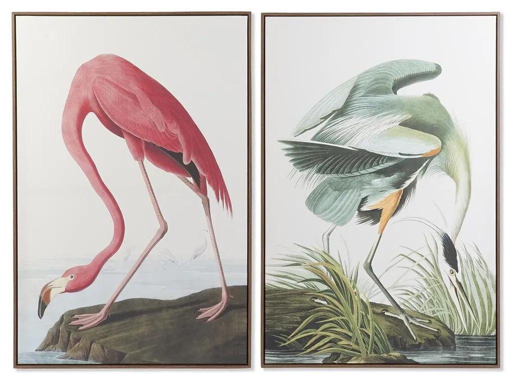 Quadro DKD Home Decor Orientale Uccelli (80 x 4 x 120 cm) (2 Unità)