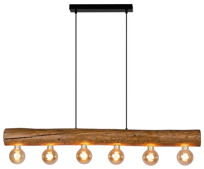 Lampadario Montagna Lampadario Montagna  6x E27 SPOT-LIGHT marrone paralume marrone 6x E27 SPOT-LIGHT