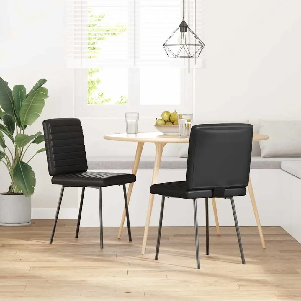 Sedie Da Pranzo 2 Pz Nere İn Similpelle /