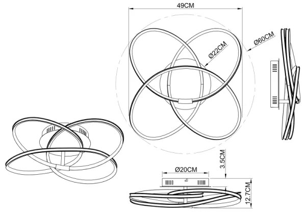 Globo 67201S-30 - Lampada LED fissa PANDA LED/30W/230V