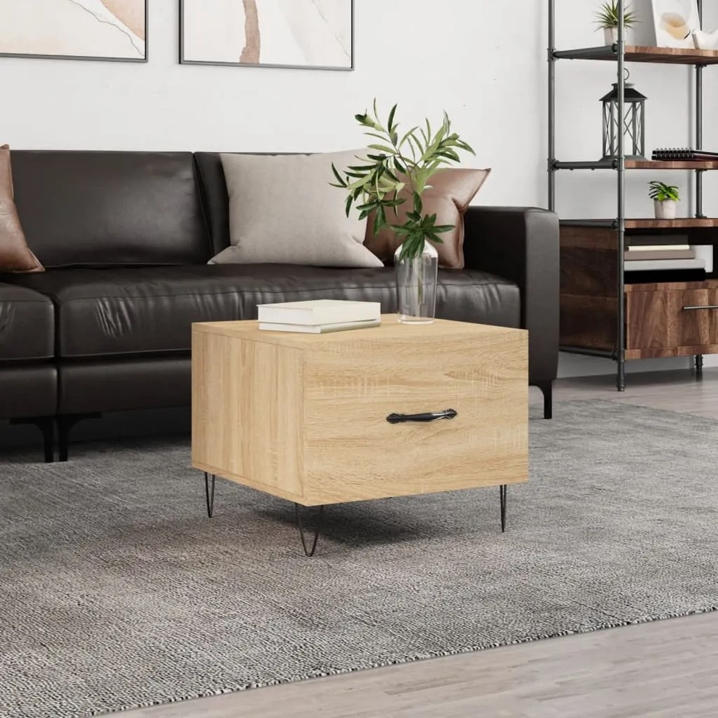 Tavolino Da Salotto Rovere Sonoma 50x50x40 Cm Legno Multistrato /