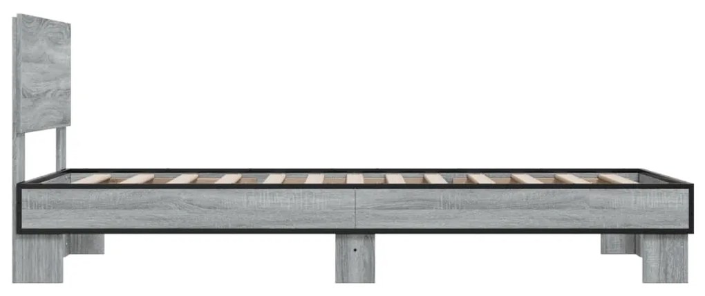 Giroletto grigio sonoma 75x190cm in legno multistrato e metallo