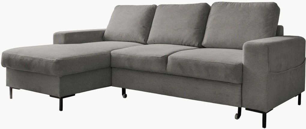 Divano angolare letto in velluto a coste Lofty Lilly