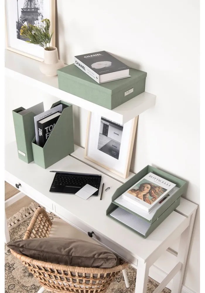 Set di organizer verdi in cartone per documenti 5 pz Holger Canvas Paper Laminate – Bigso