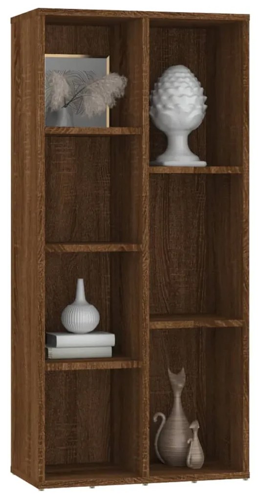 Libreria rovere marrone 50x25x106 cm