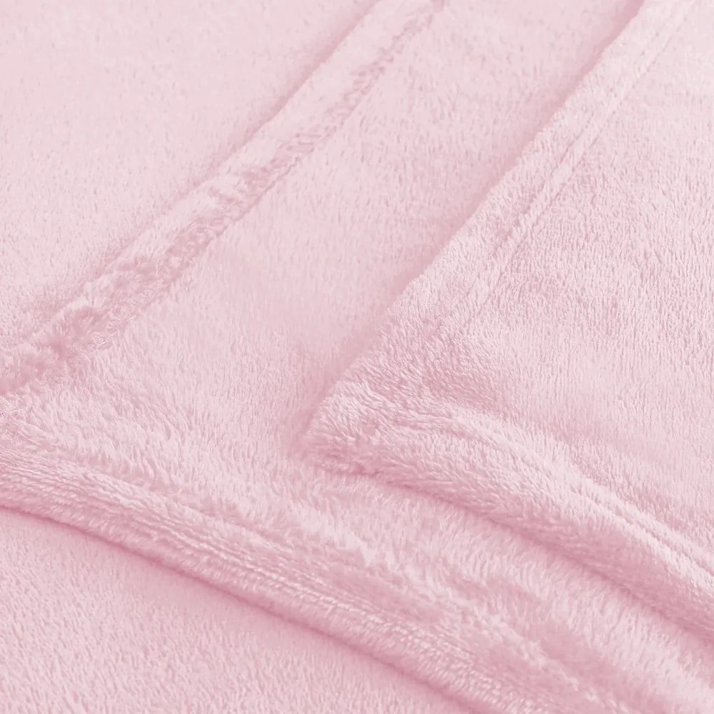 Coperta in microfibra rosa chiaro, 220 x 240 cm Mic - DecoKing