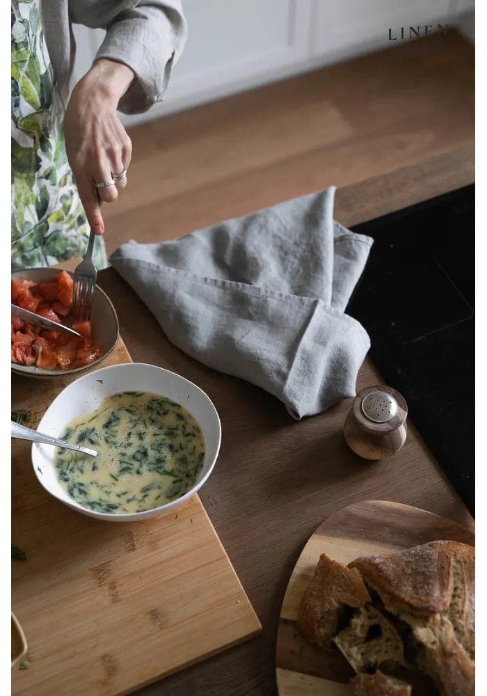 Asciugamano di lino 45x65 cm Khaki - Linen Tales