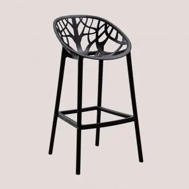 Sgabello Da Giardino Alto Ores Nero & ↑75 Cm - Sklum