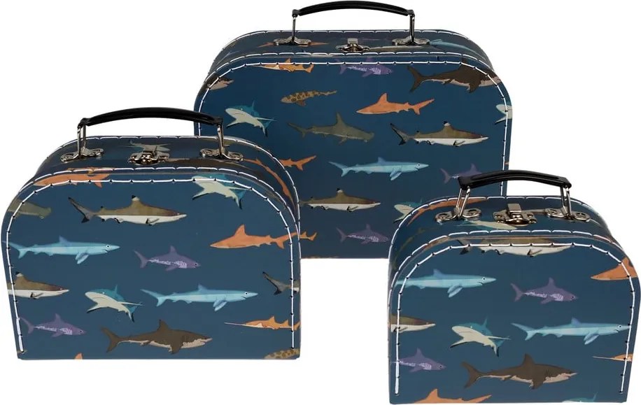 Valigie per bambini in set di 3 pezzi Sharks - Rex London