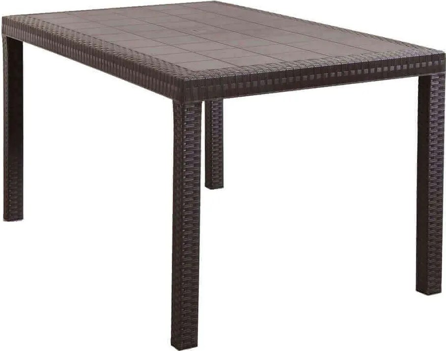 CALIGOLA - tavolo da giardino in resina effetto rattan