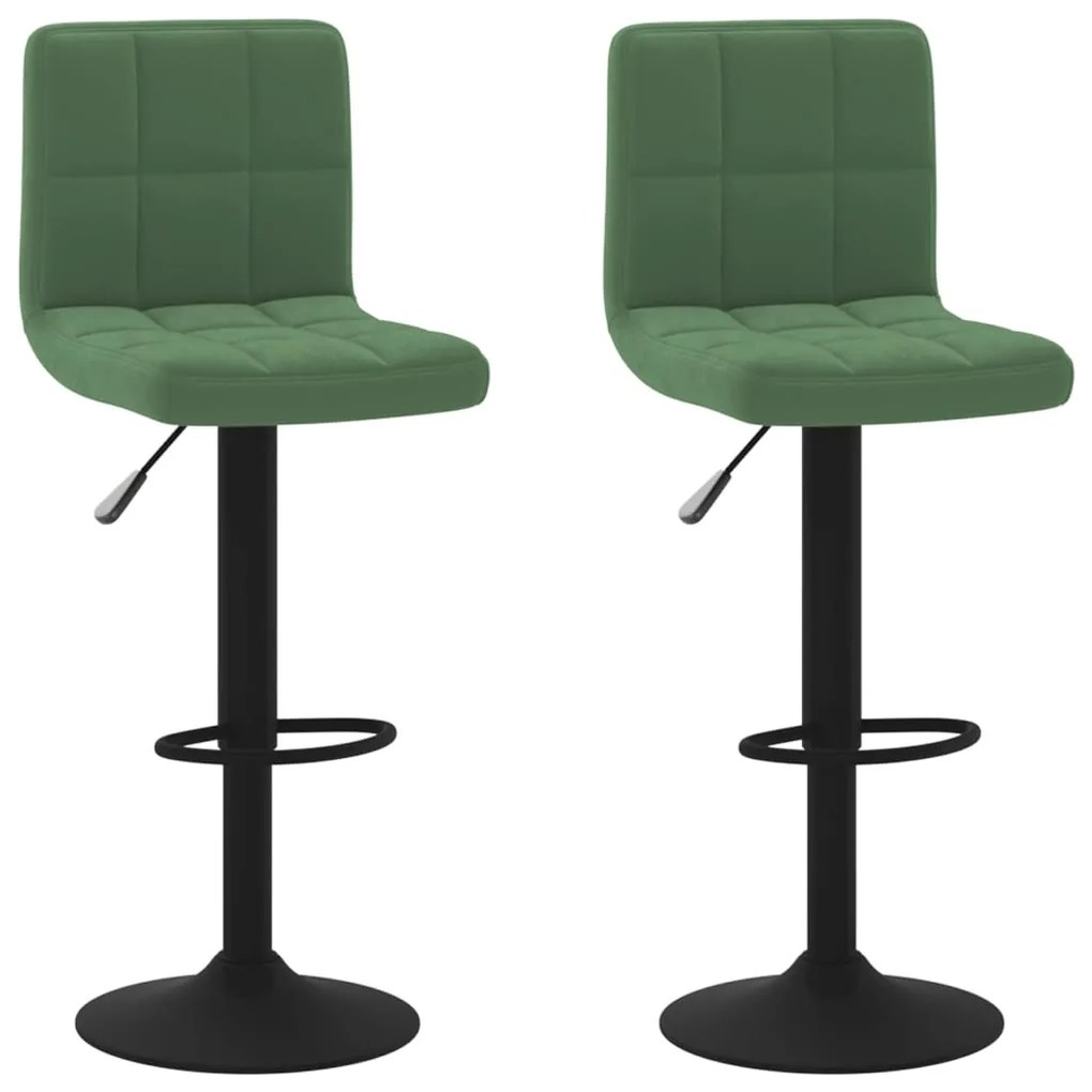 Sgabelli da bar 2 pz verde scuro in velluto