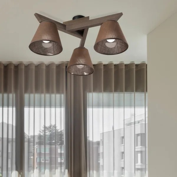 Brilagi - Lampadario LED ANTHONY 3xE14/40W/230V rovere noce/marrone