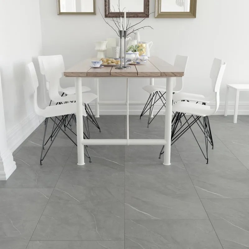SPC passaggio molto intenso Cardiff grigio Sp 5.5 mm con sottopavimento integrato 2.506 m²