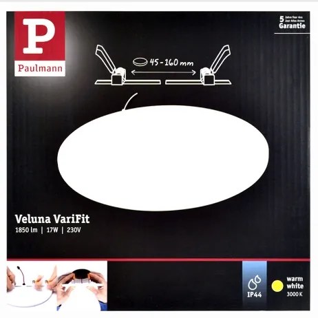 Paulmann 92389 - LED/17W IP44 Lampada da incasso per bagno VARIFIT 230V