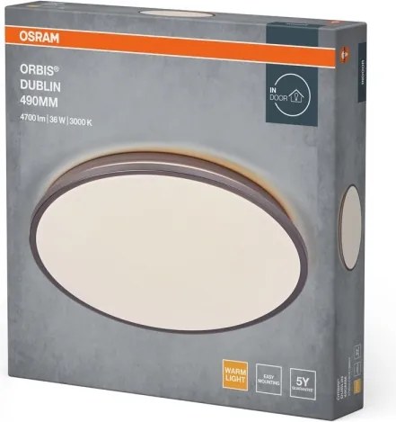Osram - Plafoniera LED ORBIS DUBLIN LED/36W/230V Ø 49 cm argento