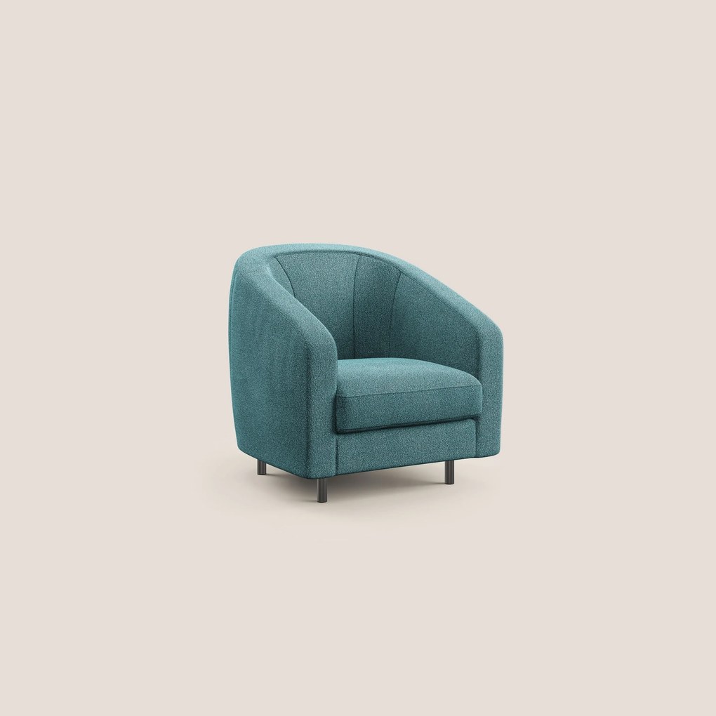 Pandora Poltroncina in morbido tessuto bouclé impermeabile T07 azzurro