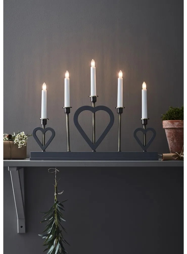 Decorazione luminosa natalizia grigia Melissa - Markslöjd