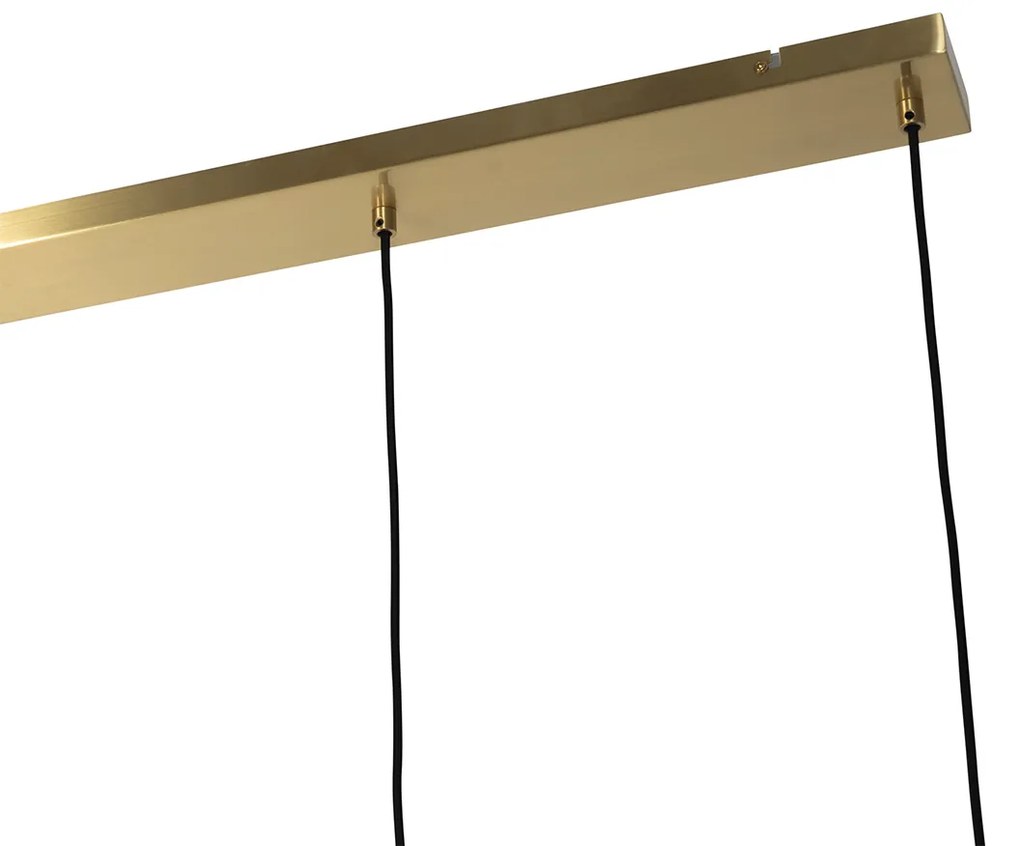 Lampada a sospensione Art Déco oro con vetro 4 luci - Laura