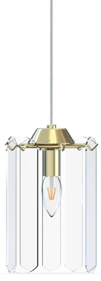 Zuma Line MD3523-1-EGN - Lampadario a sospensione con filo NIRA 1xE14/40W/230V oro