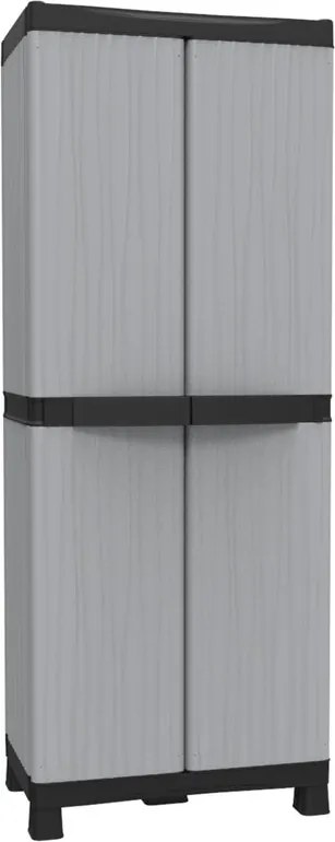 Armadio alto Base 2700 EcoWave TERRY STORAGE in polipropilene, nero L 80 x H 181.8 x P 40.5 cm 2 ante, adatto per esterno riparato