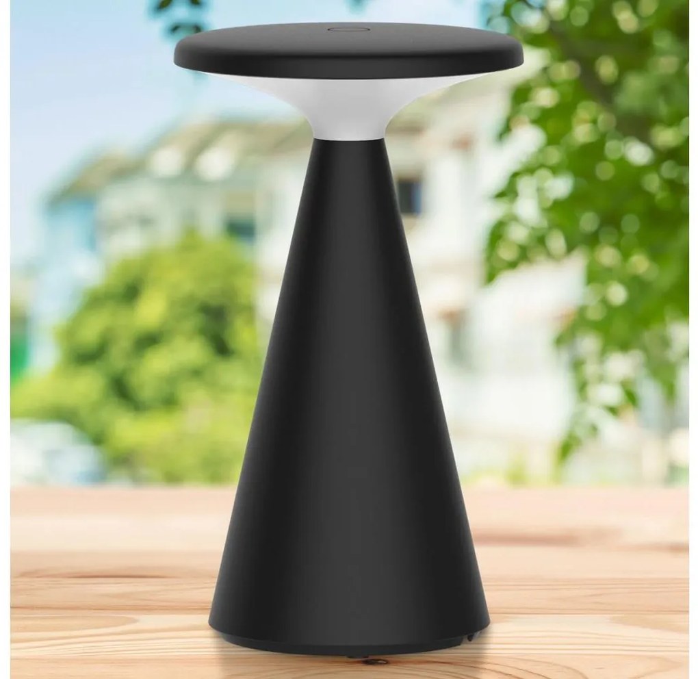 Lampada da tavolo dimmerabile PAROS LED/1,8W/5V USB 1800mAh IP44 nera