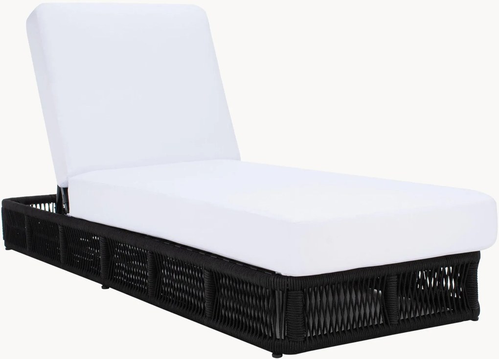 Lettino outdoor regolabile effetto rattan Gillian