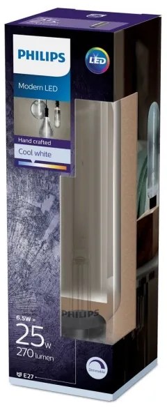 Lampadina LED dimmerabile SMOKY VINTAGE Philips T65 E27/6,5W/230V 4000K