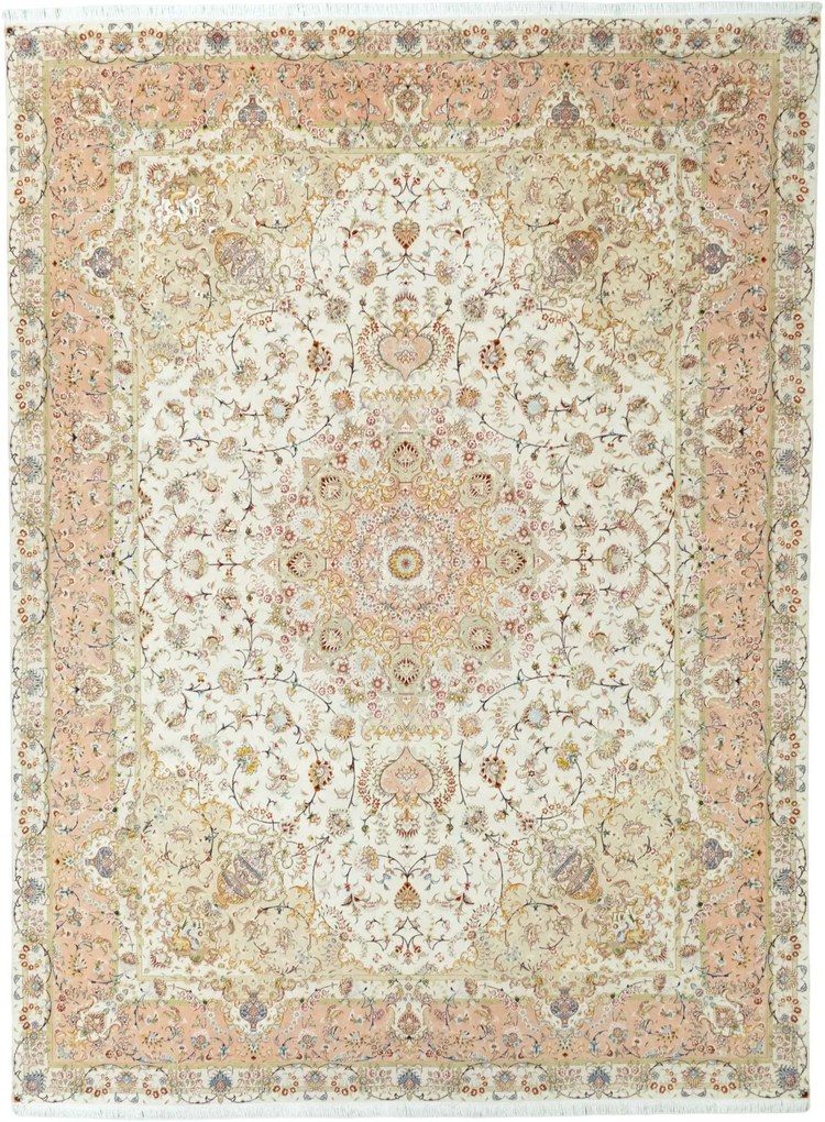 Tabriz Tappeto 300x410 Beige (Iran) Annodato A Mano