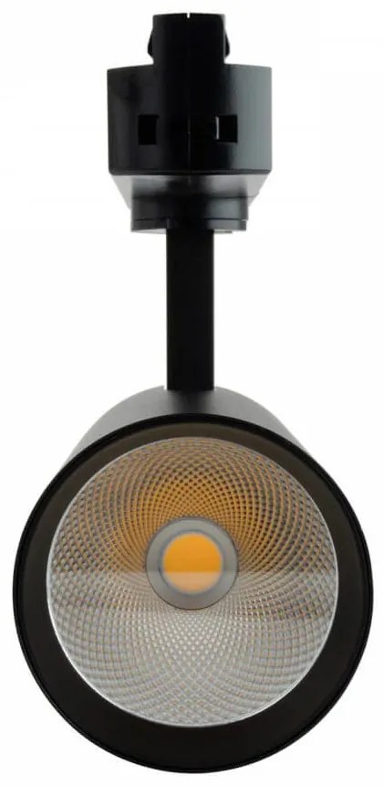 Faro LED 30W Monofase Nero, 38°/60°, 130lm/W, CRI92, no Flickering Colore Bianco Naturale 4.000K