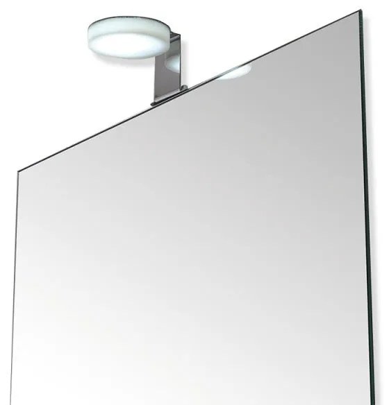 lampada led universale in acciaio e plexiglass per specchio a filo e su pannello