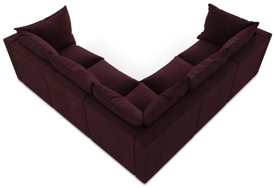Divano angolare burgundy Manao – Makamii