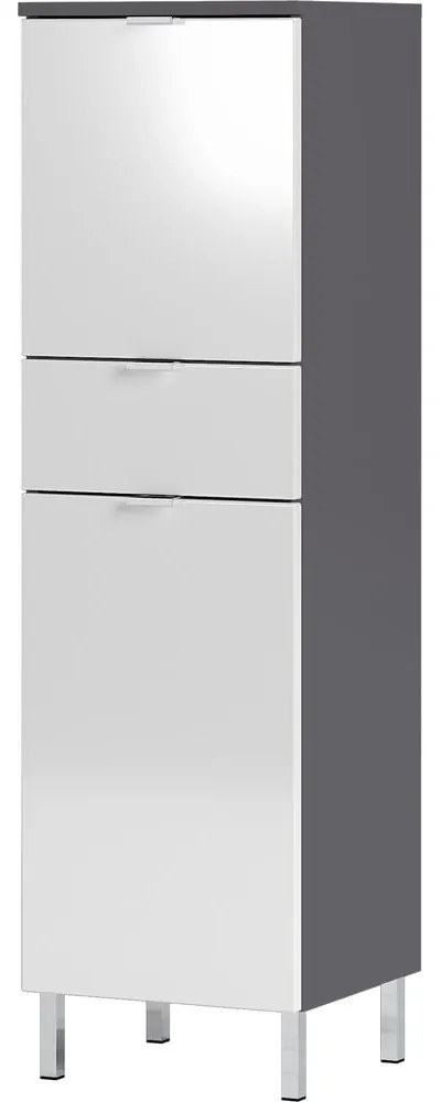 Mobile bagno alto bianco e grigio 34x120 cm Mauresa - Germania