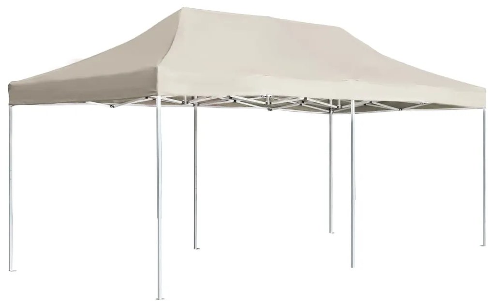 Gazebo Professionale Pieghevole İn Alluminio 6x3 M Crema /