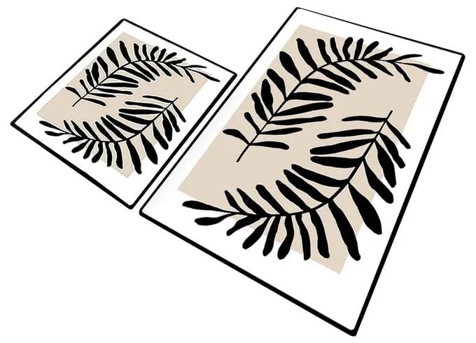 Set di tappetini per il bagno beige 2 pz 60x100 cm Casting – Foutastic