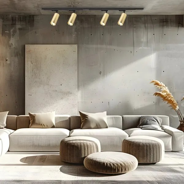 Faretto per sistema a binario MICA 4xGU10/10W/230V oro/nero