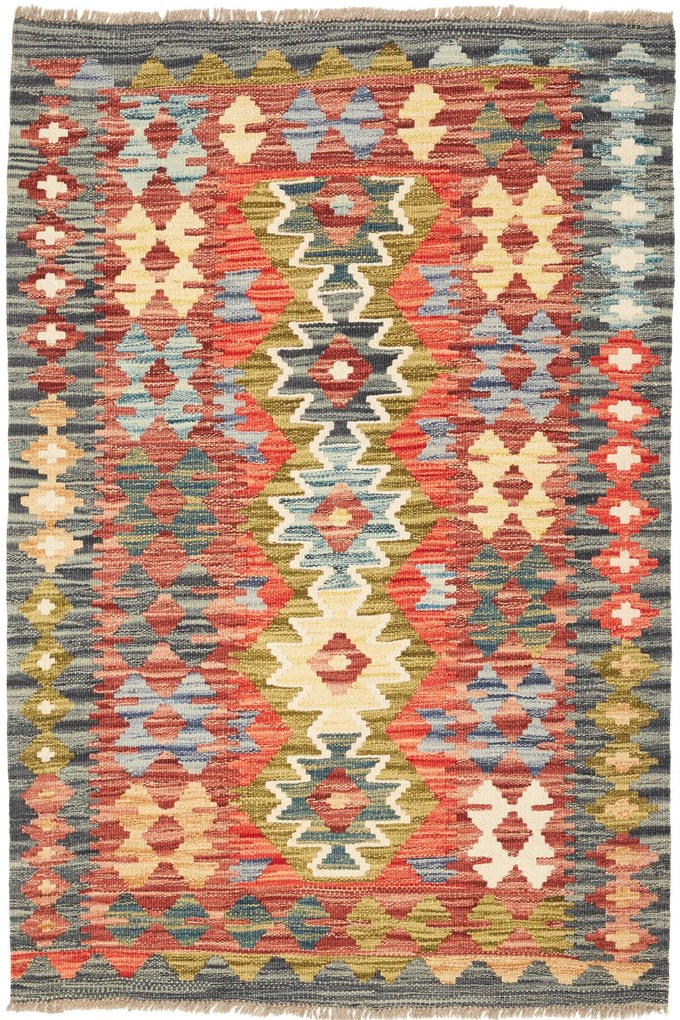 Kilim Tappeto 130x90 (Pakistan) Tessuto A Mano