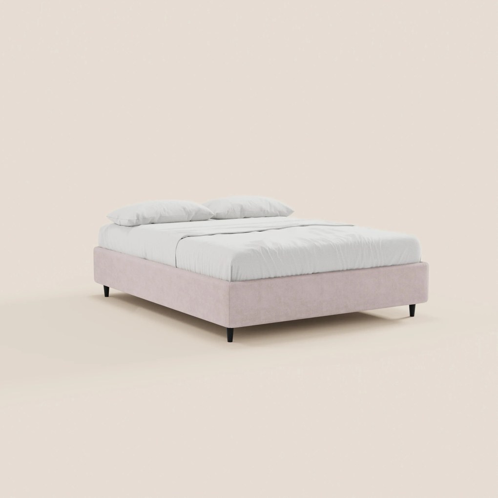 ERON letto sommier imbottito con vano contenitore in tessuto impermeabile certificato Oeko-Tex